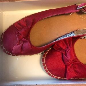 Life Stride red espadrilles, size 6.5, almost new